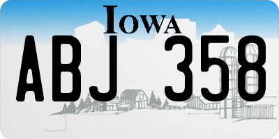 IA license plate ABJ358