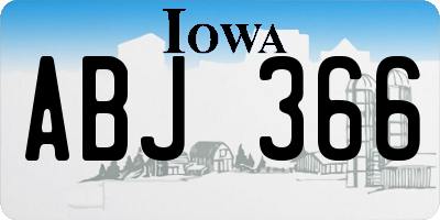 IA license plate ABJ366