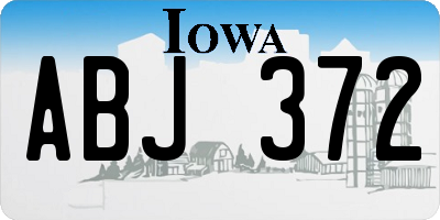 IA license plate ABJ372