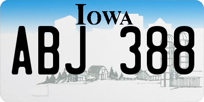 IA license plate ABJ388