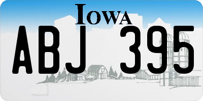 IA license plate ABJ395
