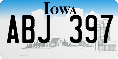 IA license plate ABJ397