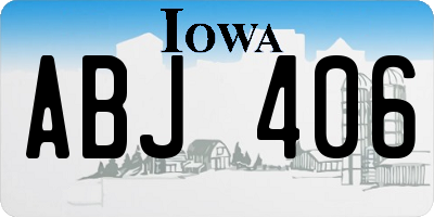 IA license plate ABJ406