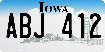 IA license plate ABJ412