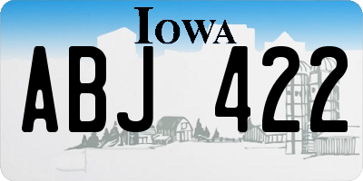 IA license plate ABJ422