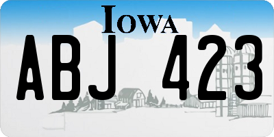 IA license plate ABJ423