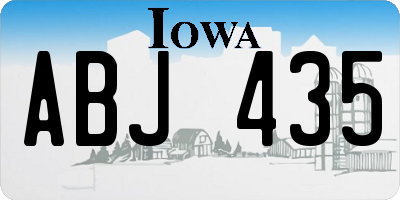 IA license plate ABJ435
