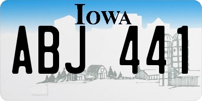 IA license plate ABJ441