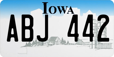 IA license plate ABJ442