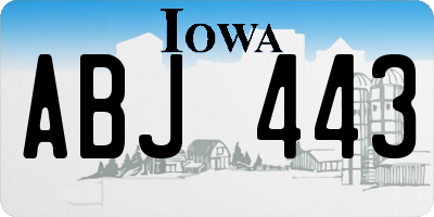 IA license plate ABJ443