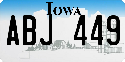 IA license plate ABJ449