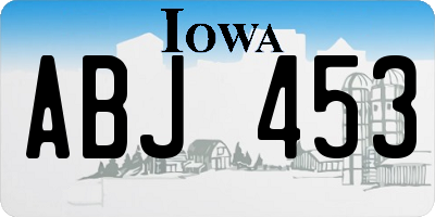 IA license plate ABJ453
