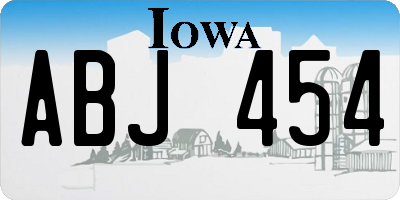 IA license plate ABJ454