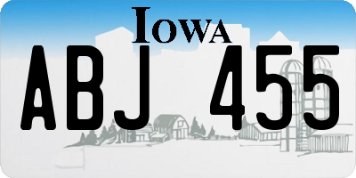 IA license plate ABJ455