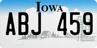 IA license plate ABJ459
