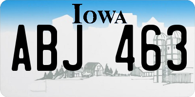 IA license plate ABJ463