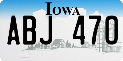 IA license plate ABJ470