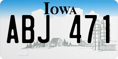 IA license plate ABJ471