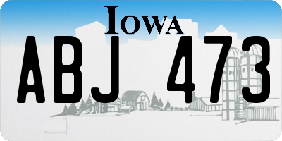 IA license plate ABJ473