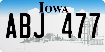 IA license plate ABJ477