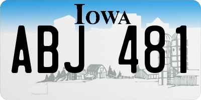 IA license plate ABJ481
