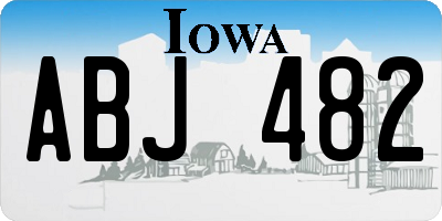 IA license plate ABJ482