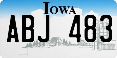 IA license plate ABJ483