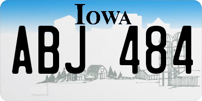 IA license plate ABJ484