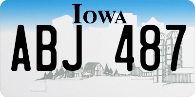 IA license plate ABJ487