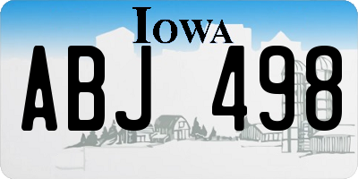 IA license plate ABJ498
