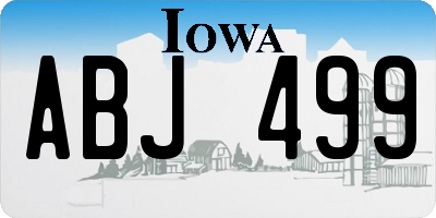 IA license plate ABJ499