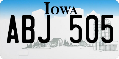 IA license plate ABJ505