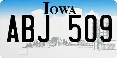 IA license plate ABJ509