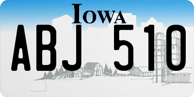 IA license plate ABJ510