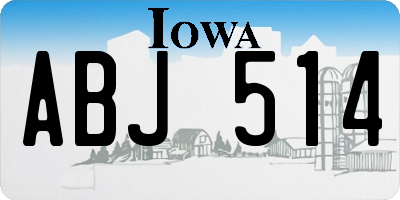 IA license plate ABJ514