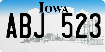 IA license plate ABJ523