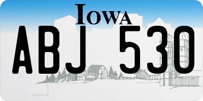 IA license plate ABJ530