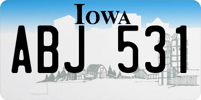 IA license plate ABJ531