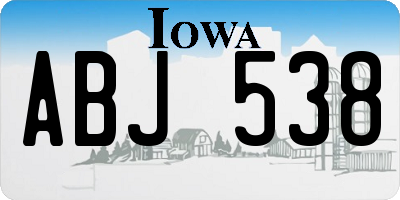 IA license plate ABJ538