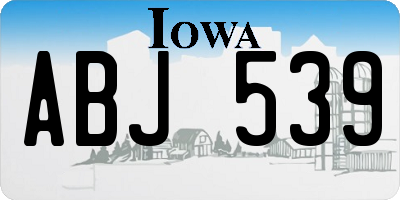 IA license plate ABJ539