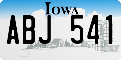 IA license plate ABJ541