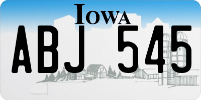 IA license plate ABJ545