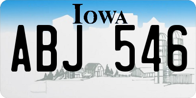 IA license plate ABJ546