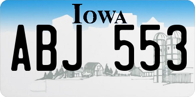 IA license plate ABJ553