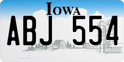 IA license plate ABJ554