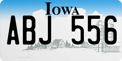IA license plate ABJ556