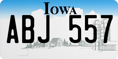 IA license plate ABJ557