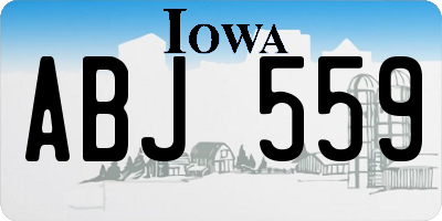 IA license plate ABJ559
