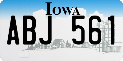 IA license plate ABJ561