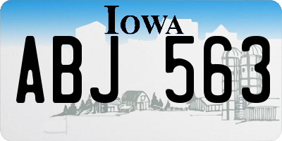 IA license plate ABJ563